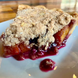*GF/V Peach & Blueberry Crumble - Slice (Avail. through Sat. 8/29)