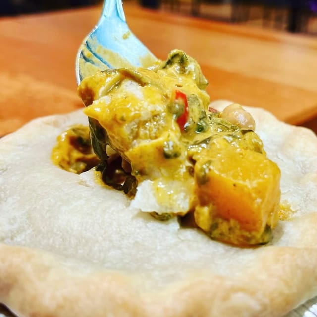 Pumpkin Coconut Curry Pot Pie - 9" Family Size.