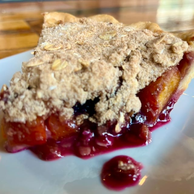 Peach & Blueberry Crumble - Slice (Avail through Sat. 8/29).