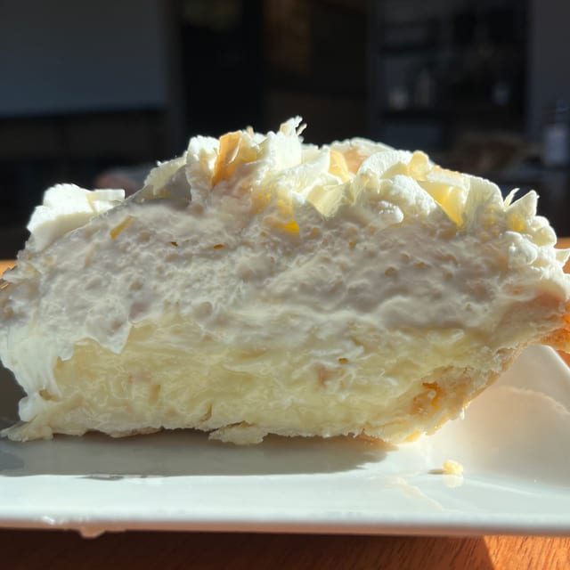 Coconut Cream - Slice (Avail. through Sat. 8/29).