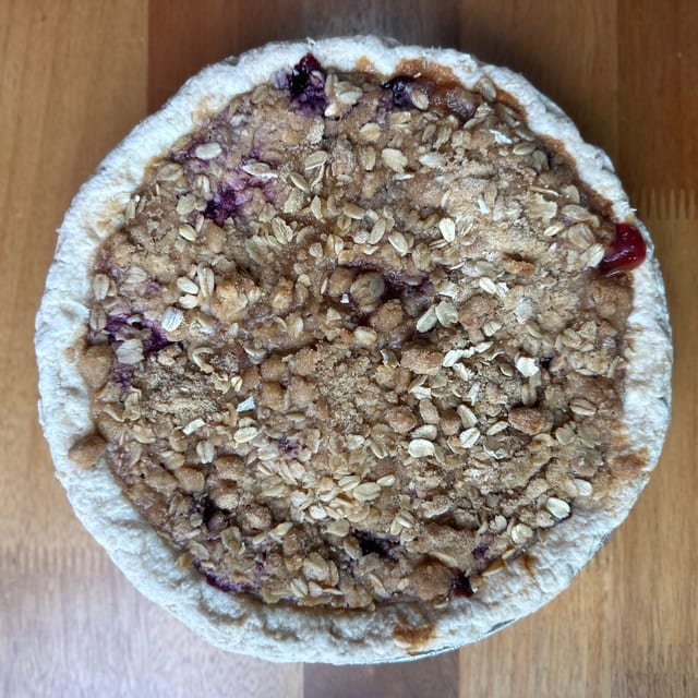 GF/V Peach & Blueberry Crumble - 9" Whole (Avail. through Sat 8/29).